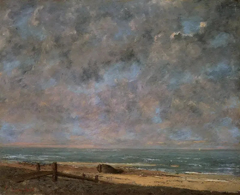 La Mer, à Étretat - Gustave Courbet image 1 reproduction d’œuvre d’art à l’huile