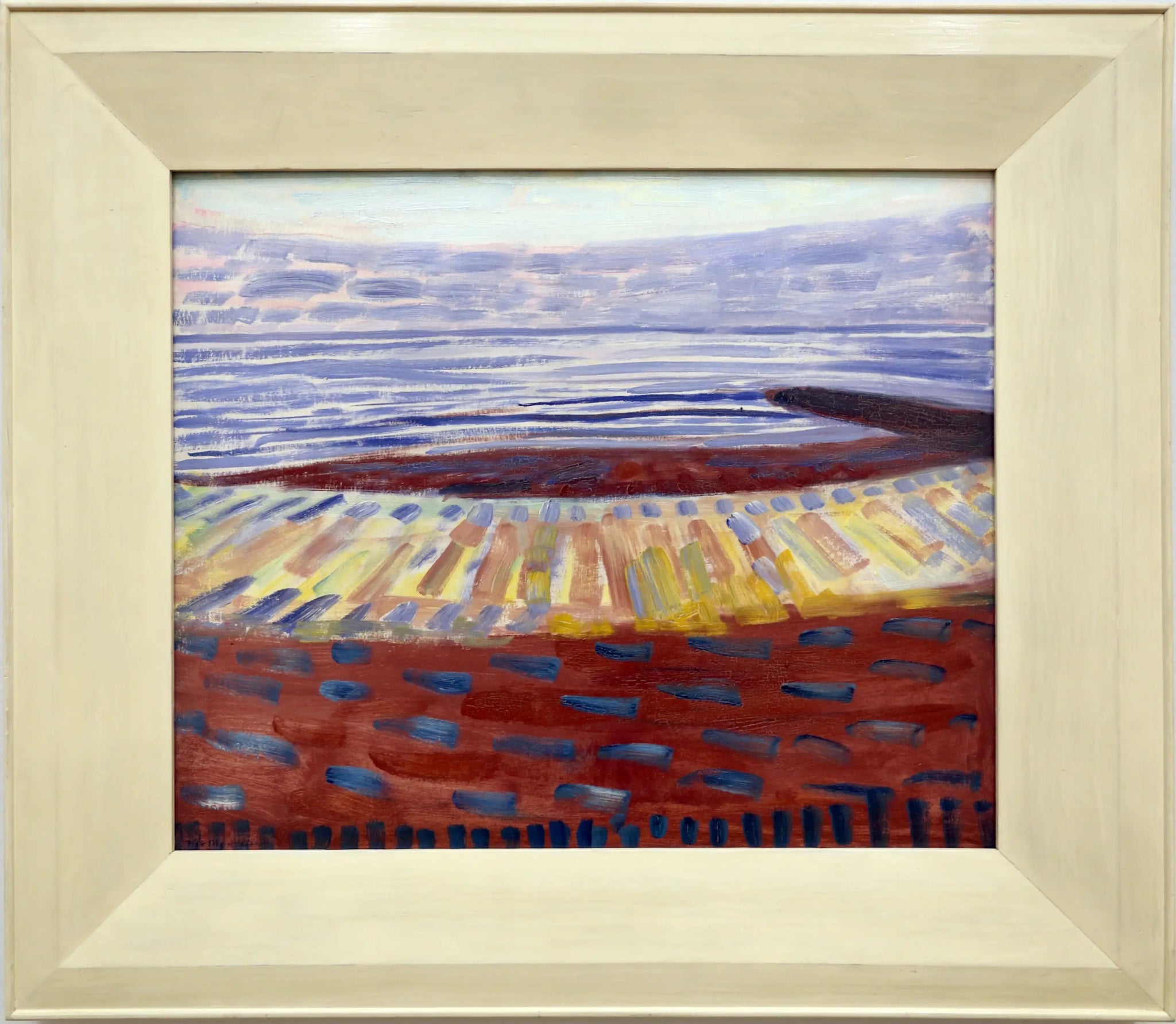 La mer après le coucher du soleil - Piet Mondrian image 1 reproduction de peinture à l’huile