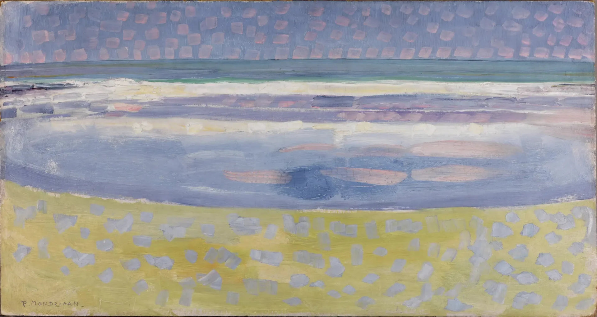 La mer après le coucher du soleil - Piet Mondrian image 1 tableau peint à l’huile sur toile
