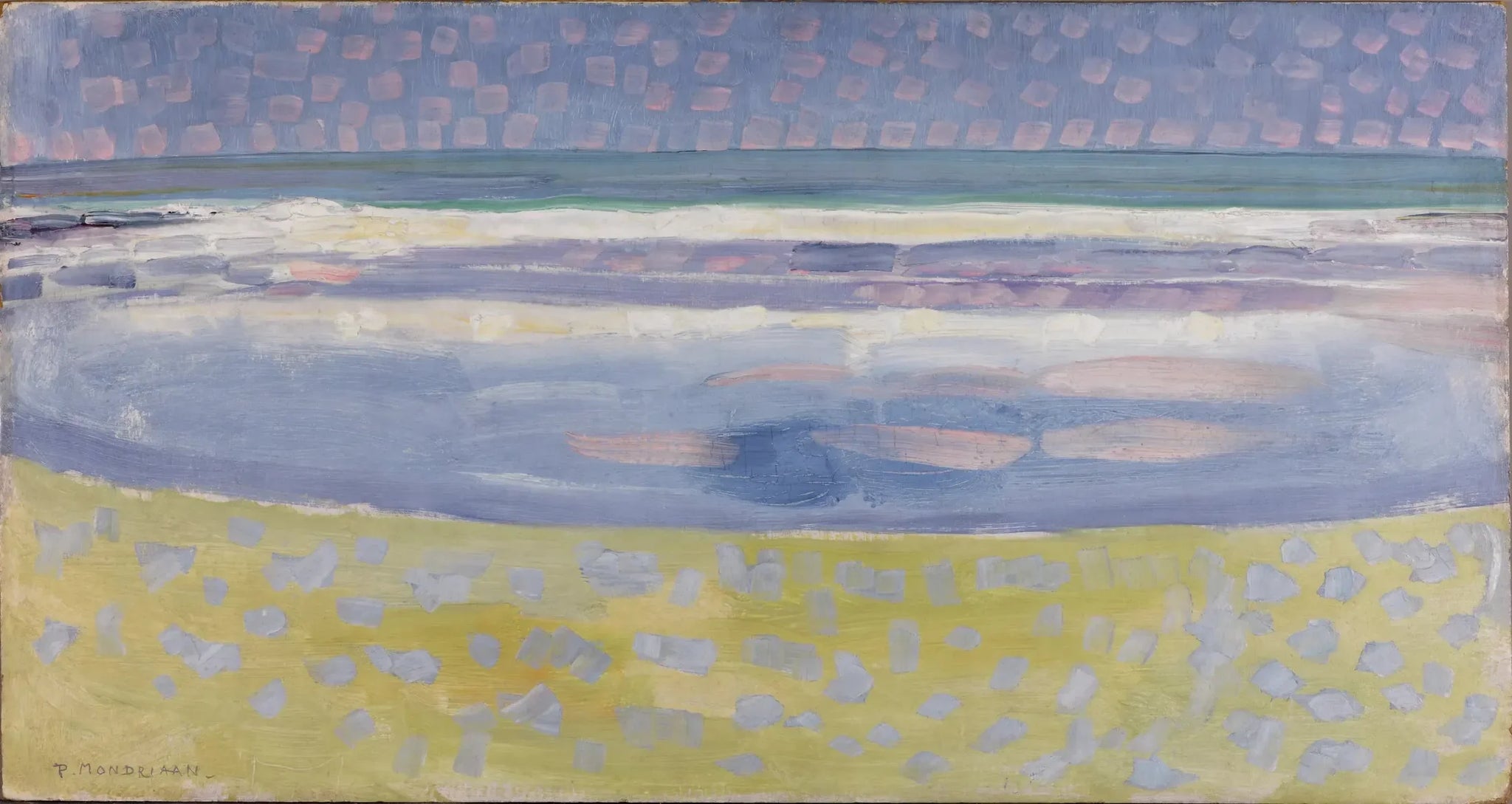 La mer après le coucher du soleil - Piet Mondrian image 1 tableau peint à l’huile sur toile