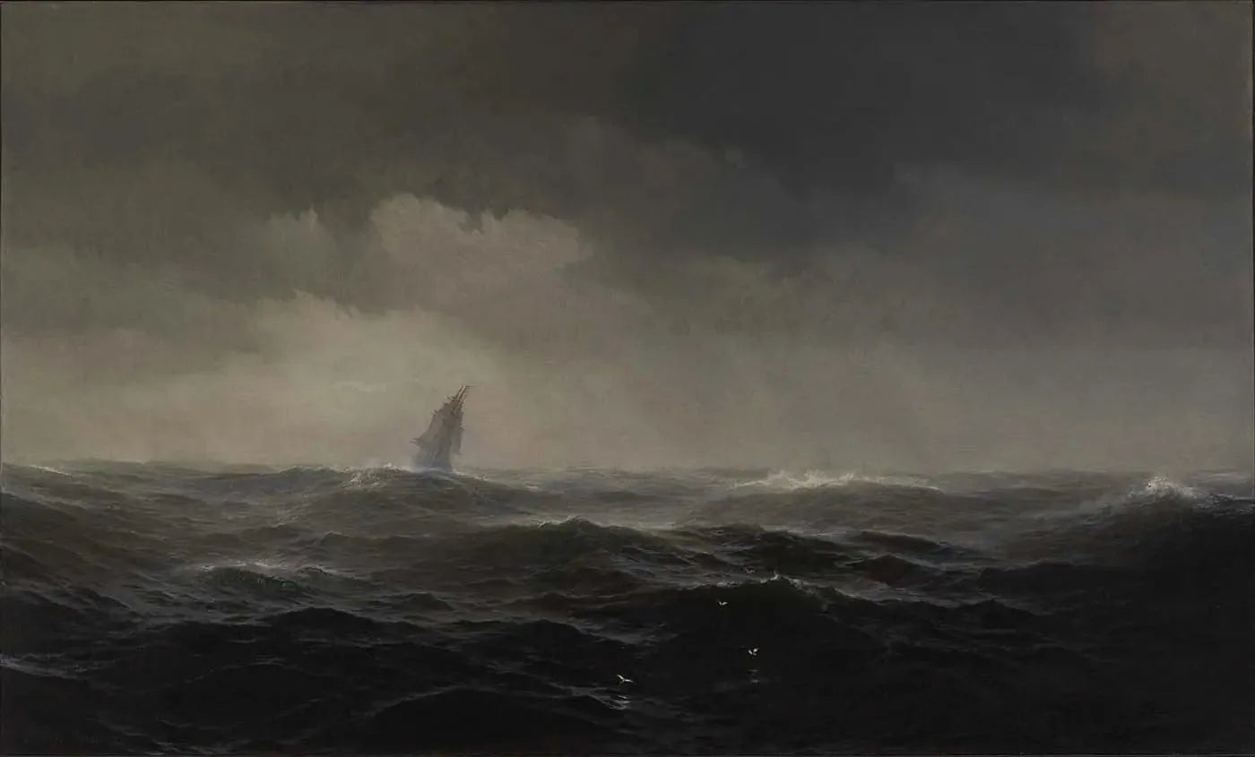 La mer - Edward Moran image 1 copie peinte à la main à l’huile