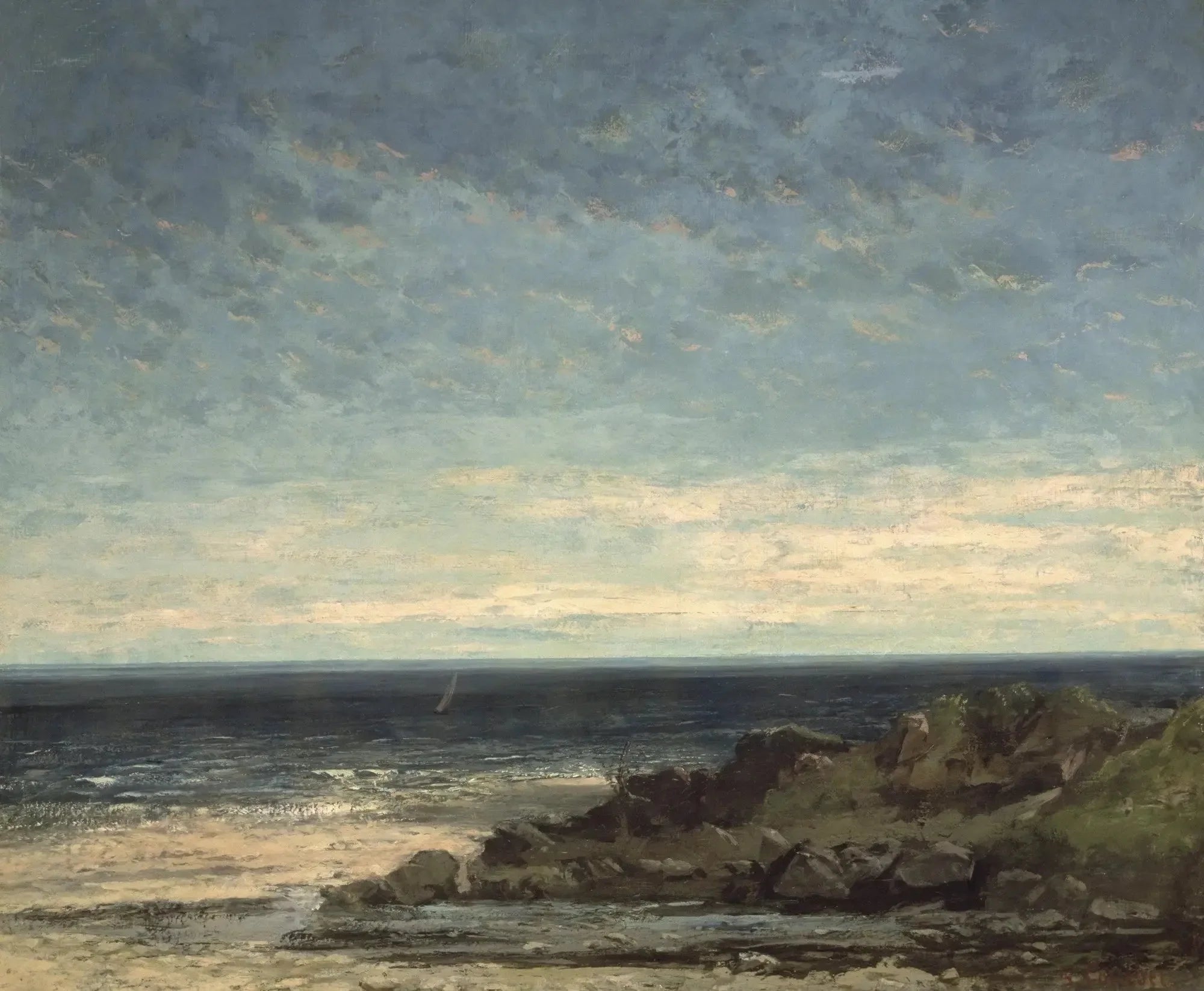 La Mer - Gustave Courbet image 1 tableau peint à l’huile sur toile