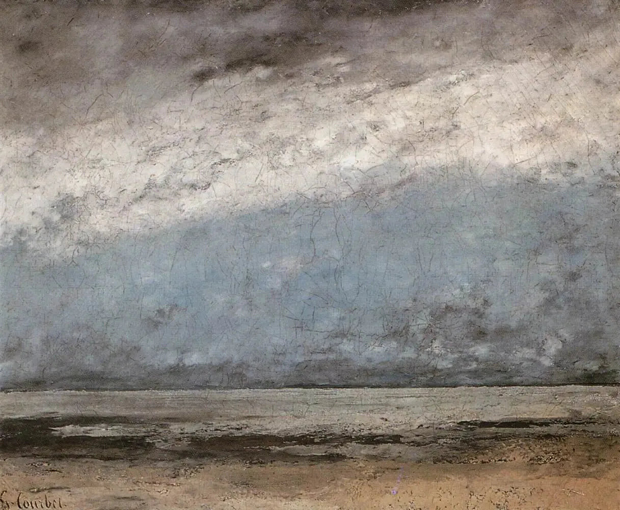 La mer près de Trouville - Gustave Courbet image 1 reproduction réalisée par Alpha Reproduction