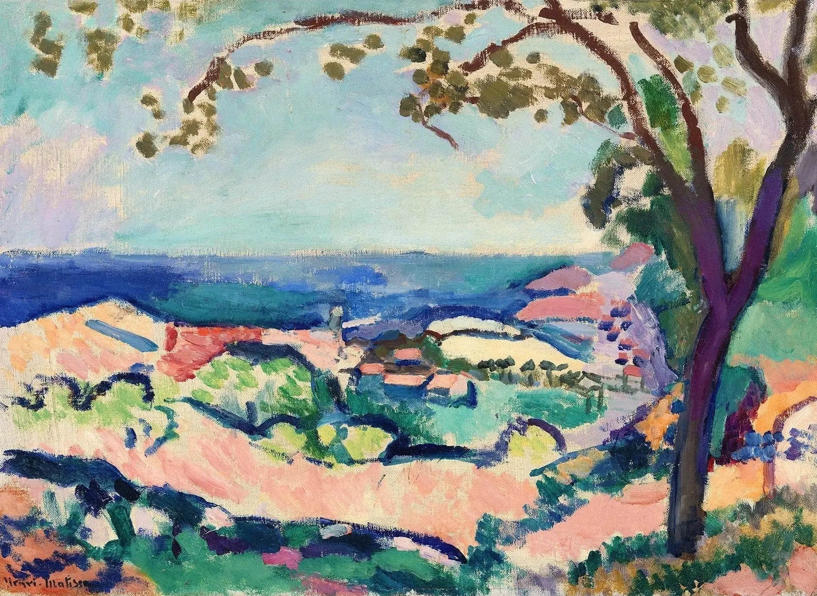 La Mer vue de Collioure - Henri Matisse image 1 copie peinte à la main à l’huile