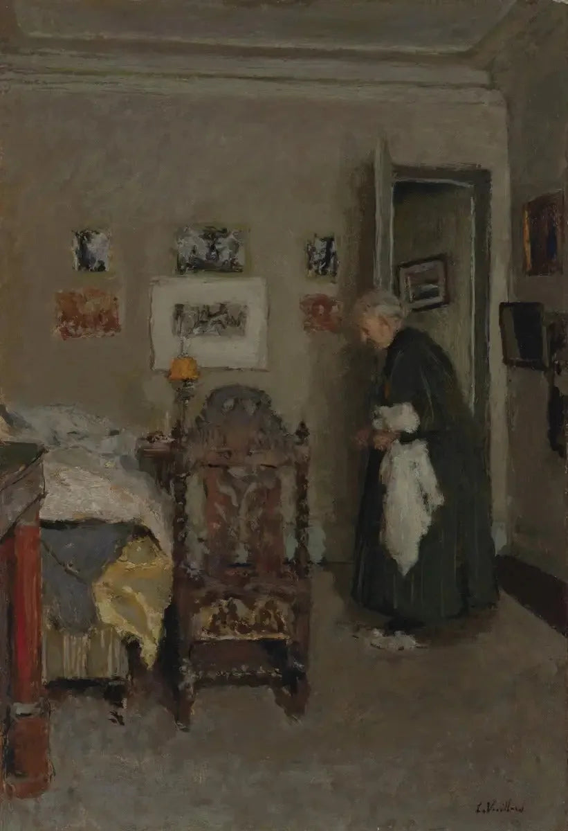 La mère de l'artiste dans son appartement, rue de Calais, Paris - Matin - Édouard Vuillard image 1 tableau peint à l’huile sur toile