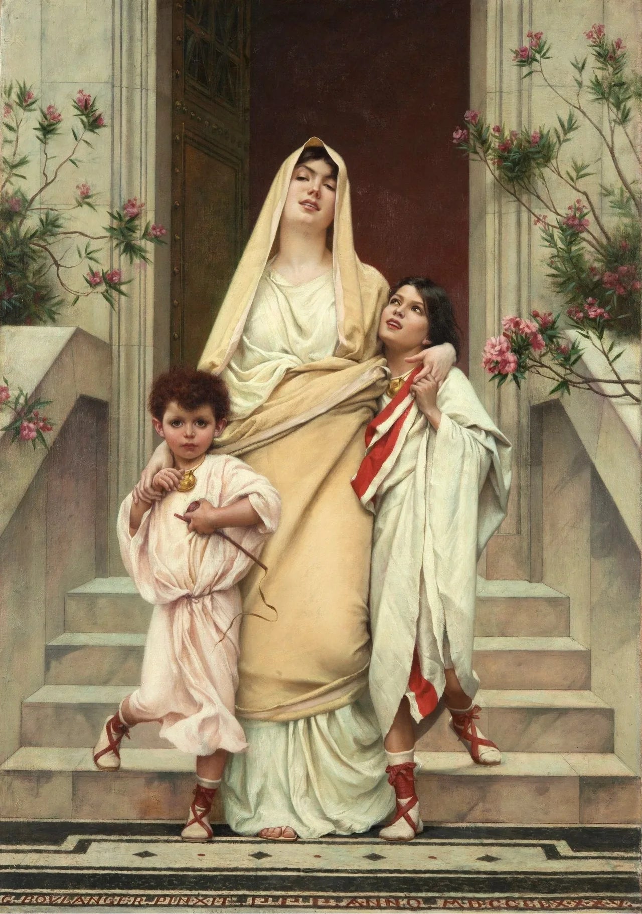 La mère des Gracchi - Gustave Boulanger image 1 copie de tableau peinte à la main