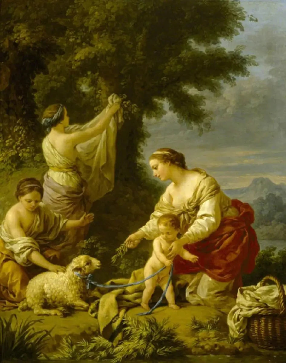 La mère indulgente - Louis Jean François Lagrenée image 1 copie peinte à la main à l’huile