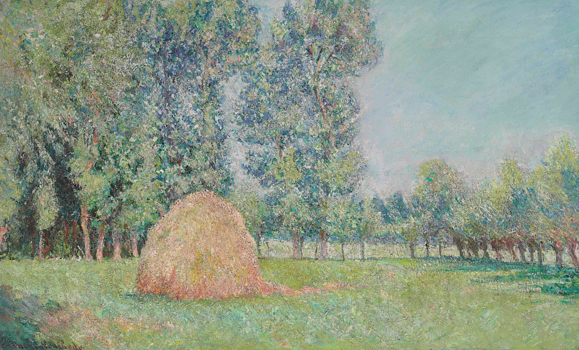 La meule, Plaines des Ajoux, Giverny - Blanche Hoschedé Monet image 1 tableau peint à l’huile sur toile