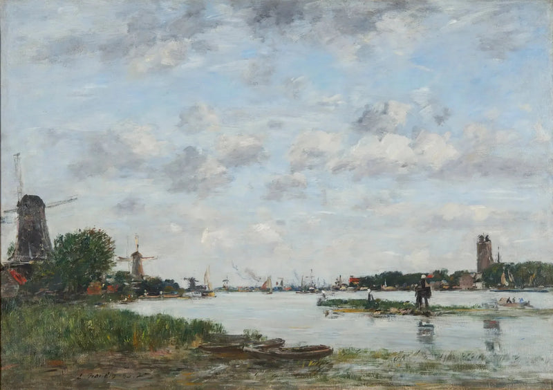 La Meuse à Dordrecht - Eugène Boudin