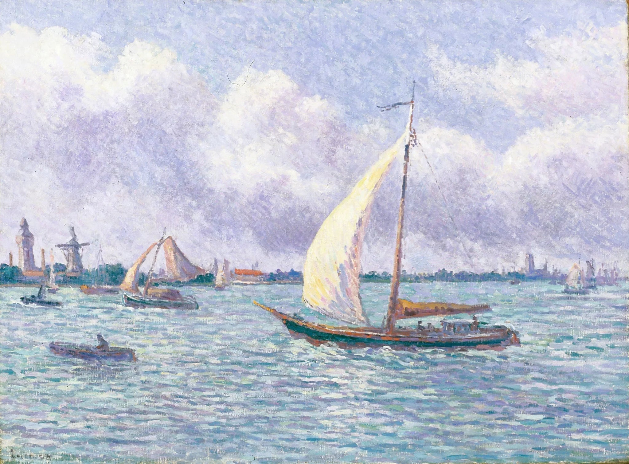 La Meuse près de Dordrecht - Maximilien Luce image 1 reproduction réalisée par Alpha Reproduction