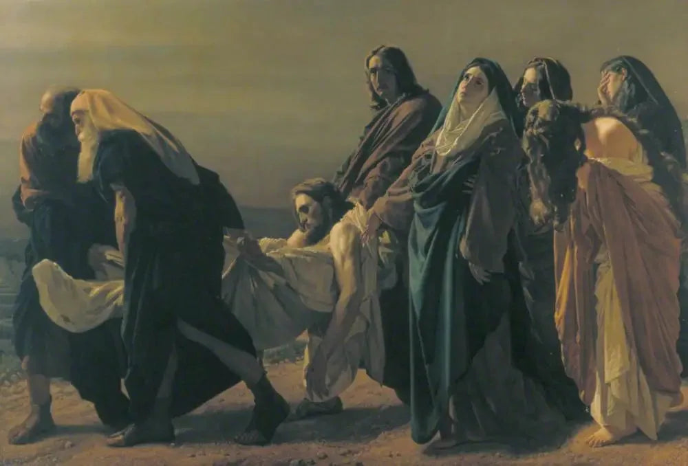 La mise au tombeau - Antonio Ciseri image 1 copie peinte à la main à l’huile
