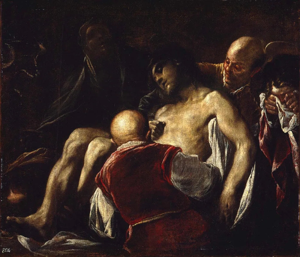 La mise au tombeau du Christ - Luca Giordano image 1 reproduction artisanale de tableau