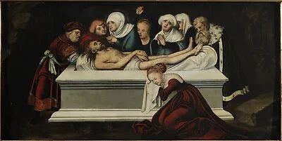 La mise au tombeau du Christ - Lucas Cranach the Elder image 1 reproduction artisanale de tableau
