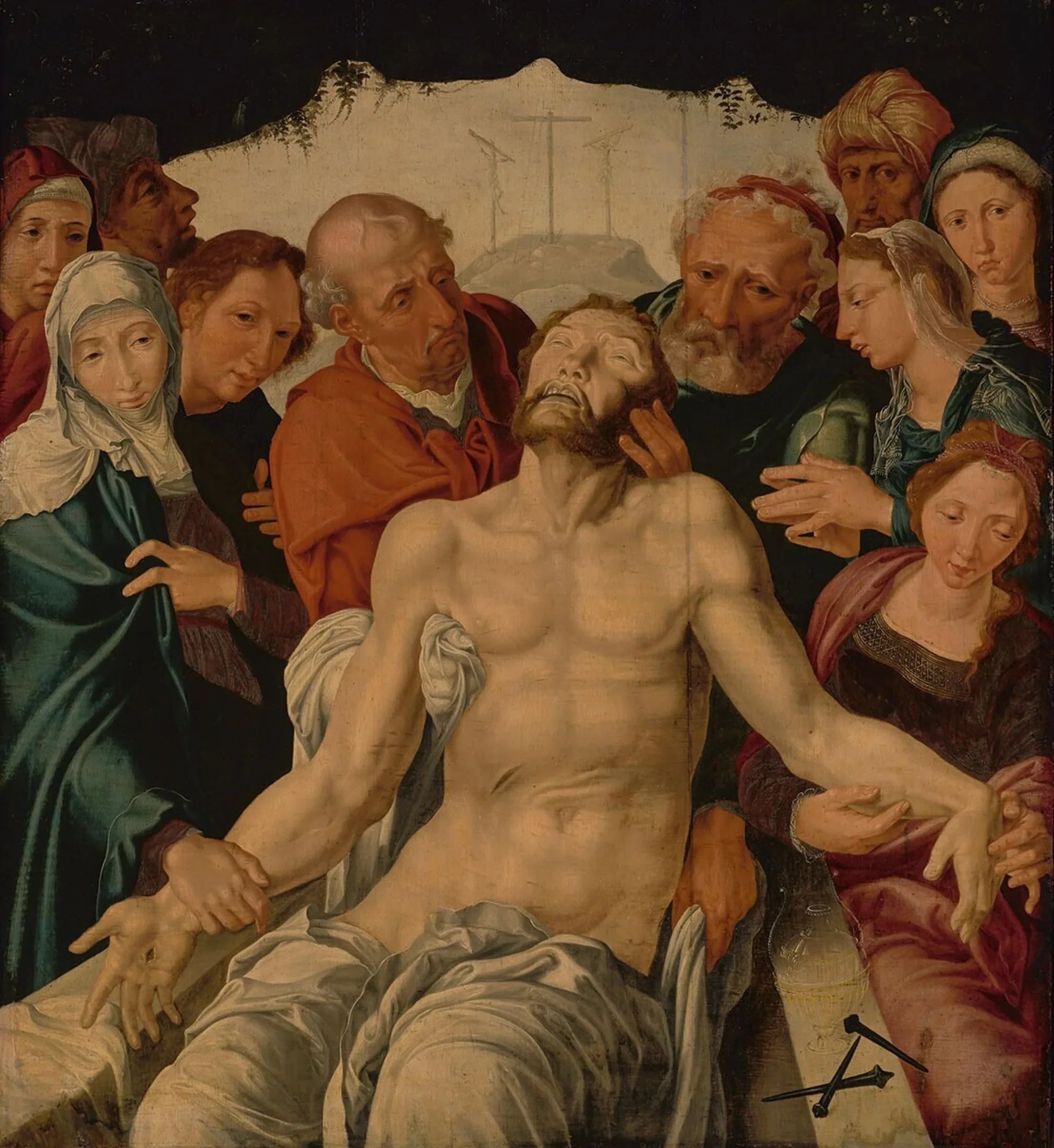 La mise au tombeau du Christ - Maarten van Heemskerck image 1 reproduction d’œuvre d’art à l’huile