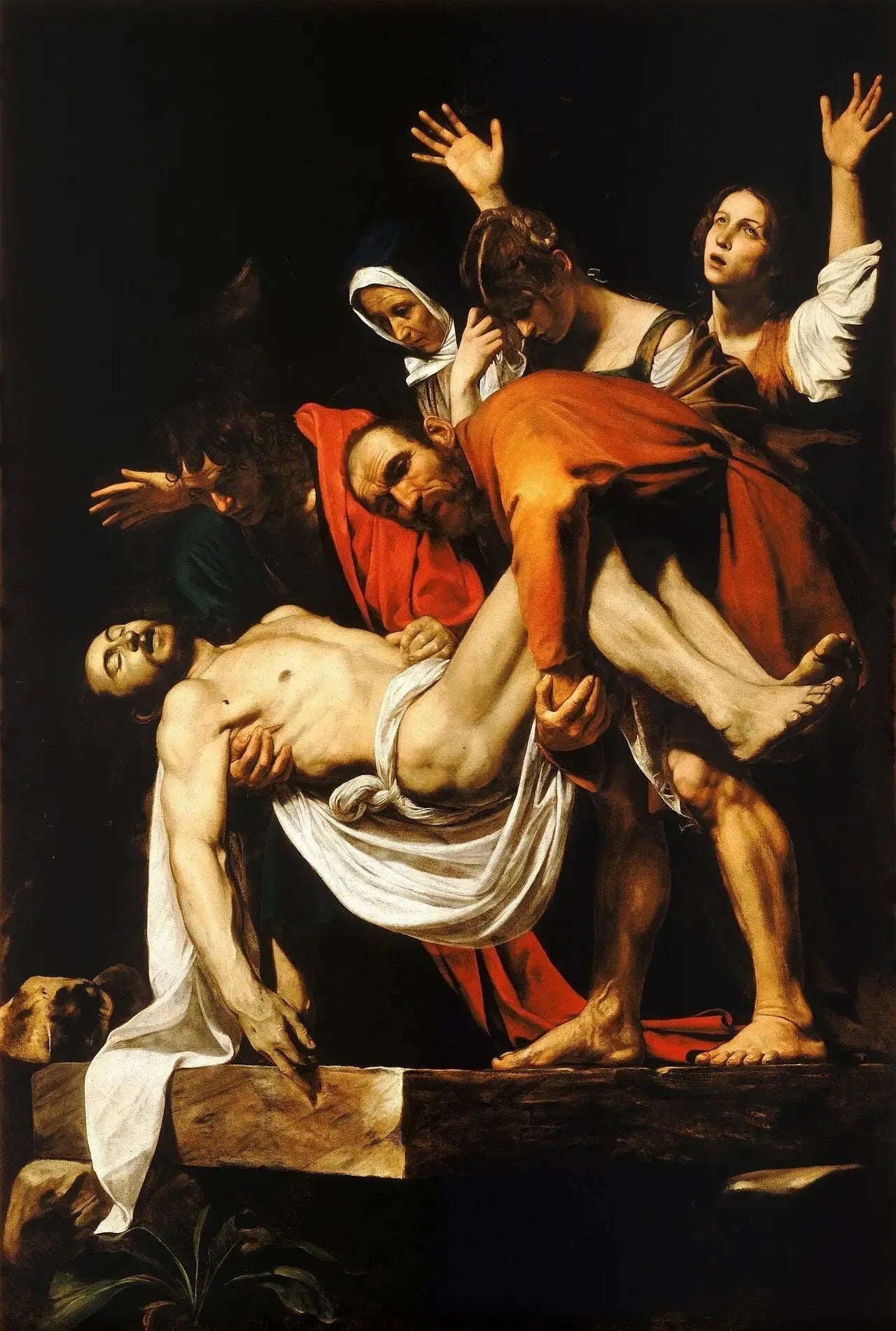 La Mise au tombeau - Le Caravage image 1 reproduction artisanale de tableau