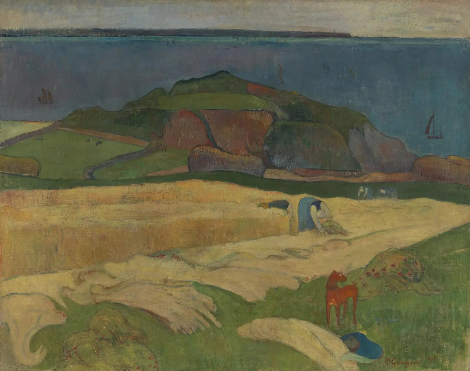 La Moisson au bord de la mer, Le Pouldu - Paul Gauguin image 1 copie peinte à la main à l’huile