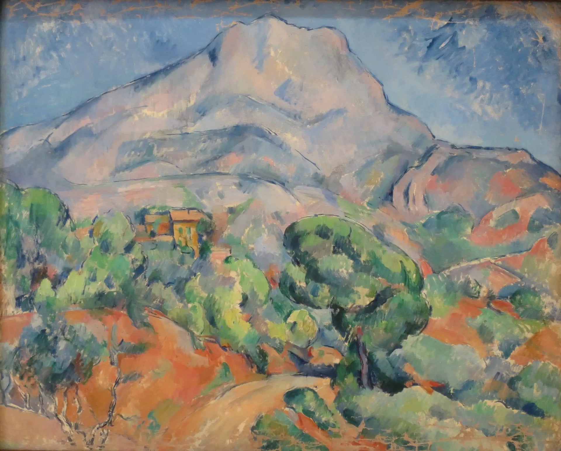 La Montagne Sainte-Victoire au-dessus de la route du Tholonet - Paul Cézanne image 1 reproduction de peinture à l’huile