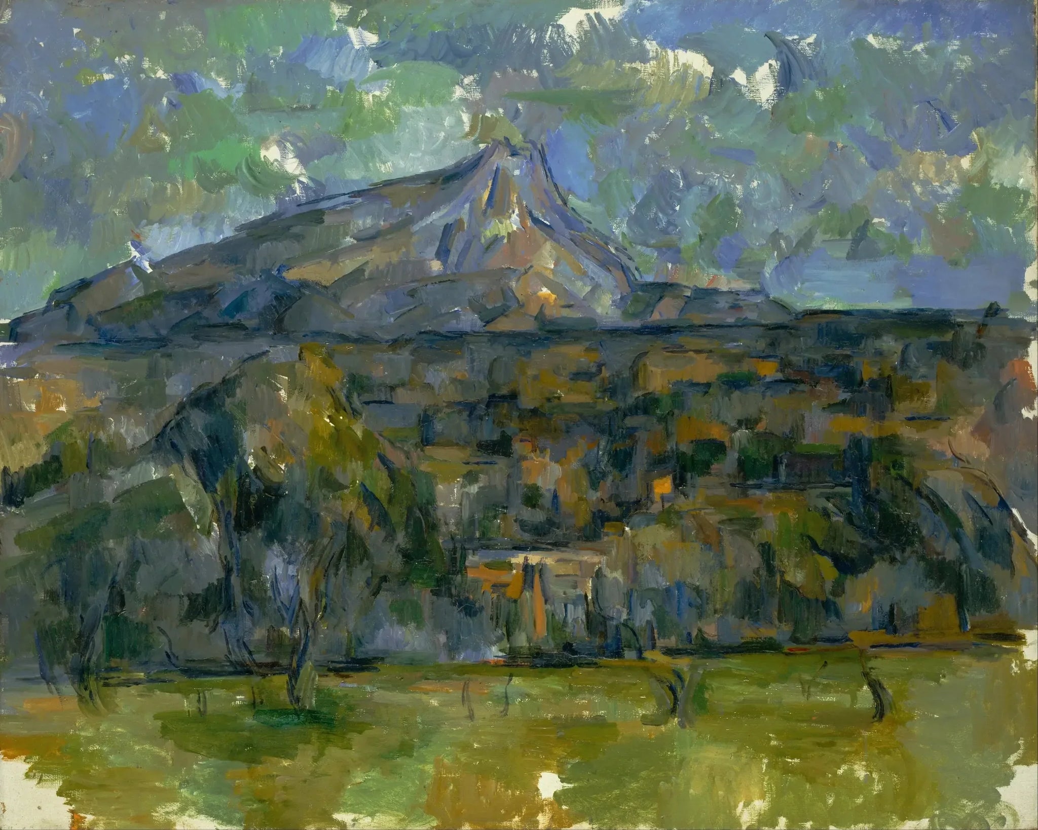 La Montagne Sainte-Victoire vue des Lauves - Paul Cézanne image 1 reproduction de peinture à l’huile
