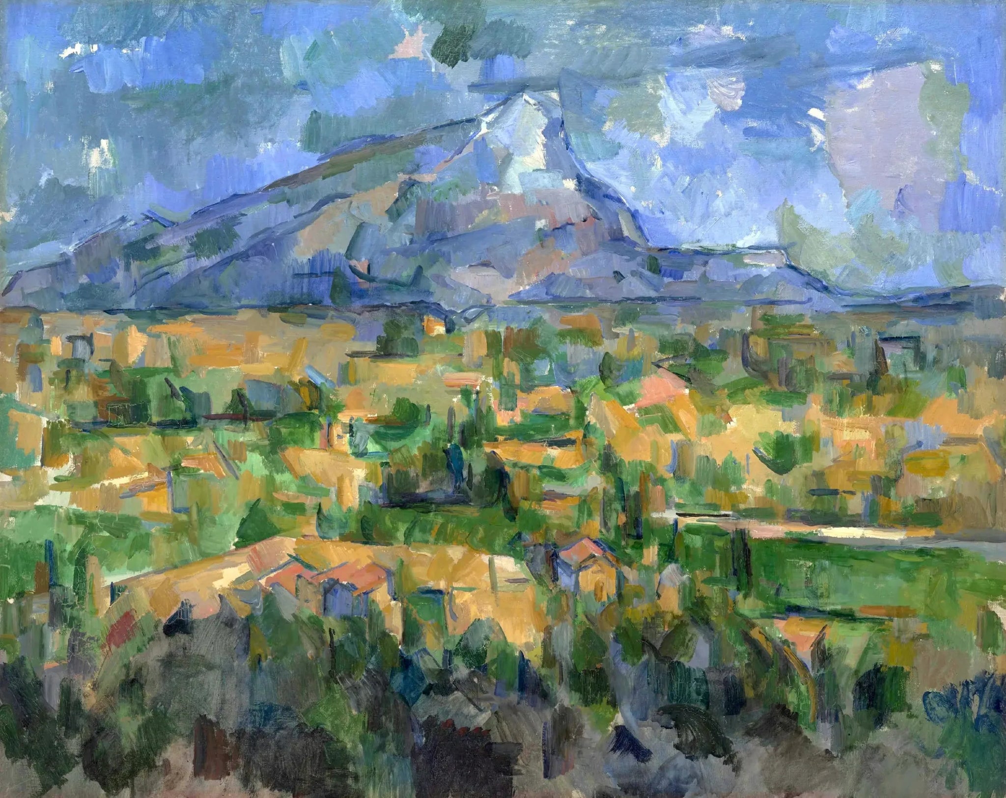 La Montagne Sainte-Victoire vue des Lauves - Paul Cézanne image 1 copie peinte à la main à l’huile