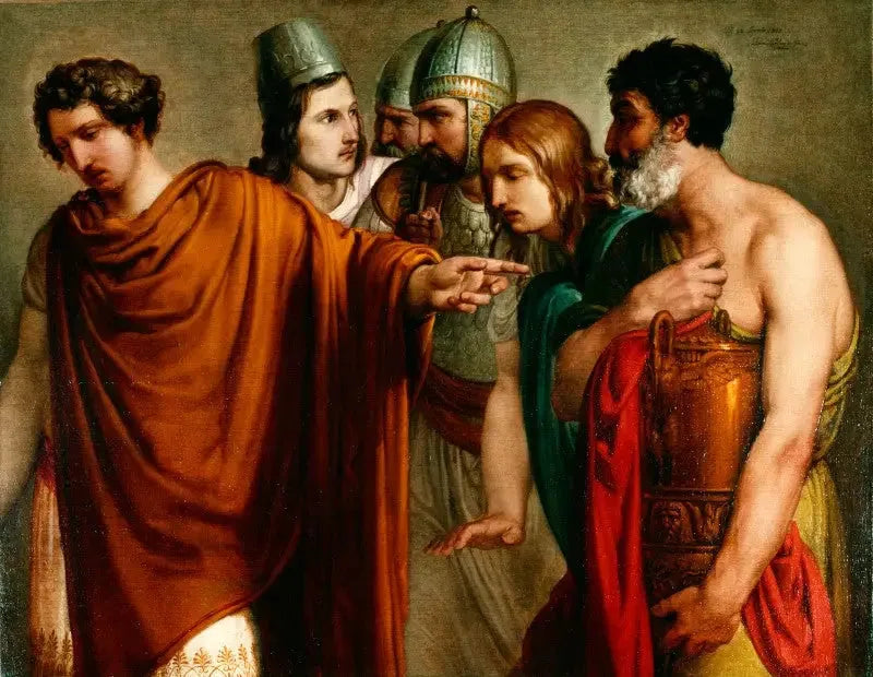 La mort d'Abradate - Francesco Hayez image 2 tableau peint à l’huile sur toile