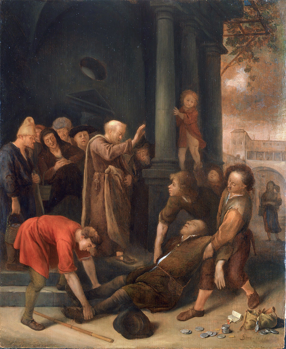La mort d'Ananias - Jan Steen image 1 reproduction réalisée par Alpha Reproduction
