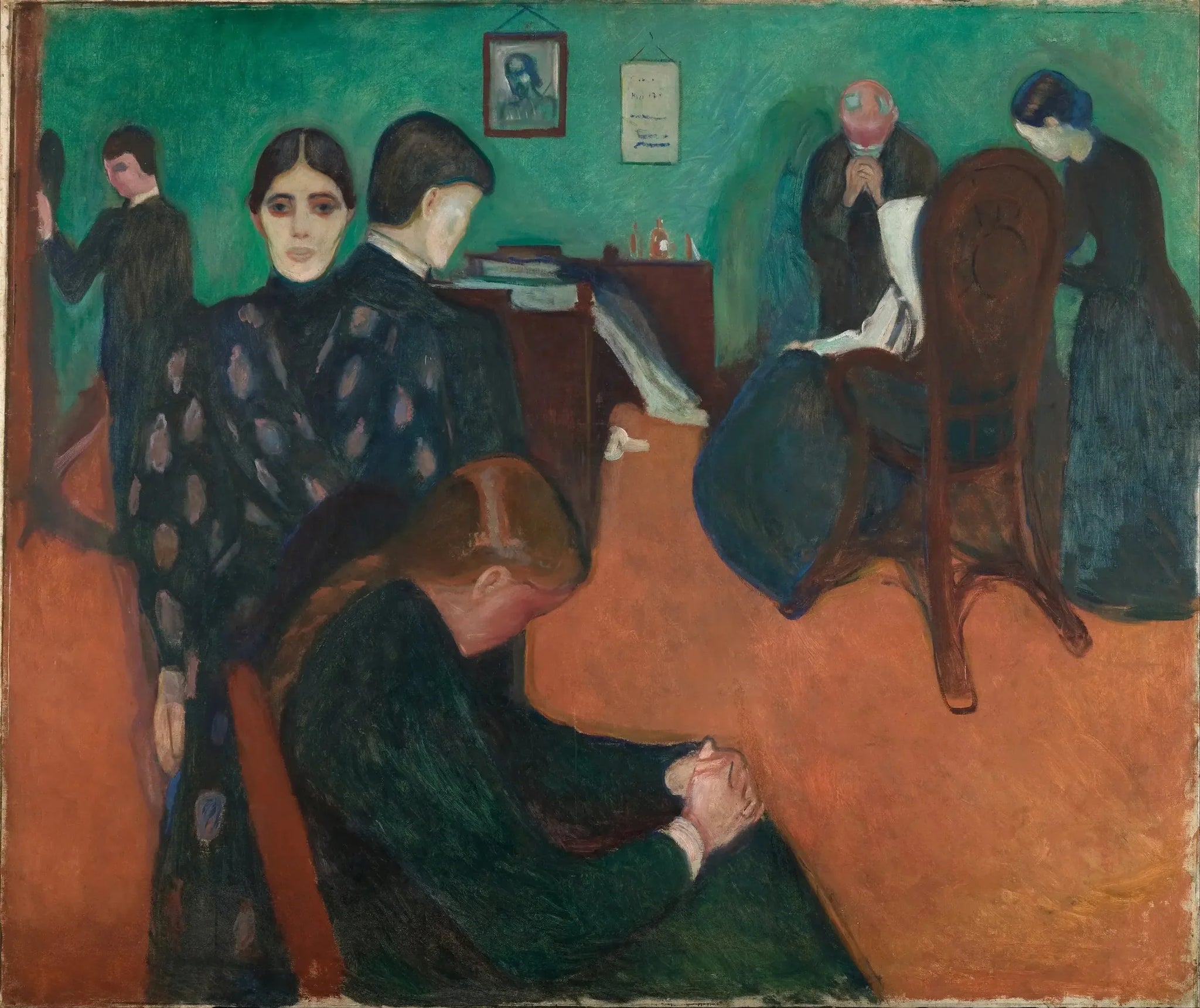 La Mort dans la chambre du malade - Edvard Munch image 1 reproduction artisanale de tableau