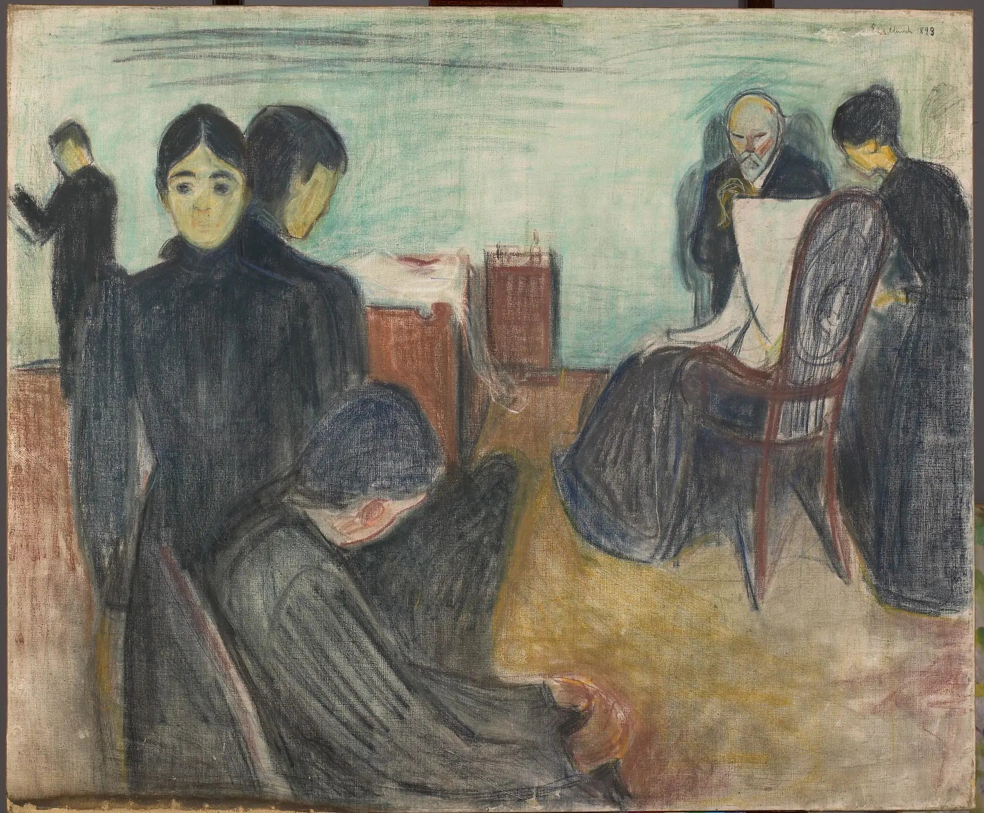 La Mort dans la chambre du malade - Edvard Munch image 1 reproduction de peinture à l’huile