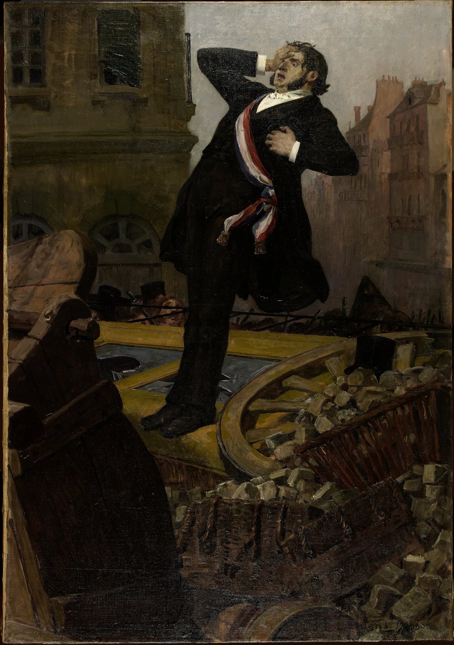 La mort de Baudin - Jean-Paul Laurens image 1 reproduction artisanale de tableau