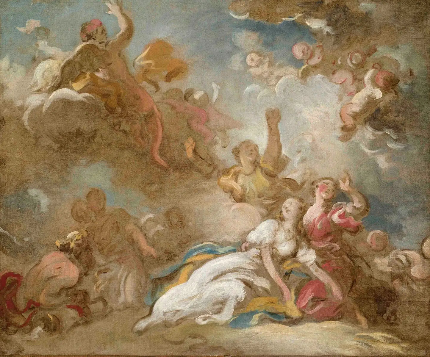 La mort de Cléopâtre - Jean-Honoré Fragonard image 1 copie peinte à la main à l’huile