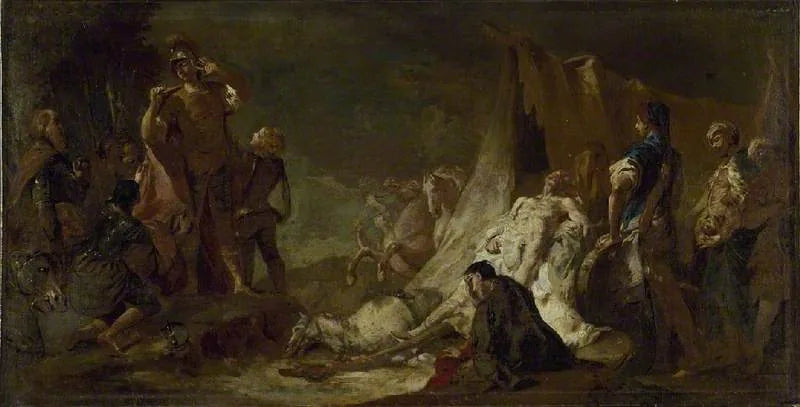 La mort de Darius - Giovanni Battista Piazzetta image 1 tableau peint à l’huile sur toile