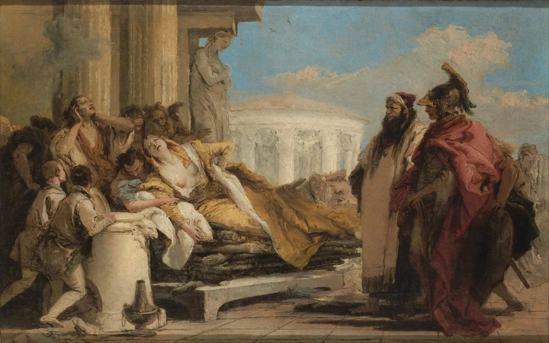 La mort de Didon - Giovanni Battista Tiepolo image 1 tableau peint à l’huile sur toile