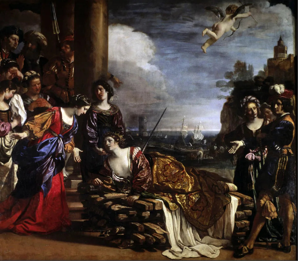 La Mort de Didon - Guercino image 1 copie de tableau peinte à la main
