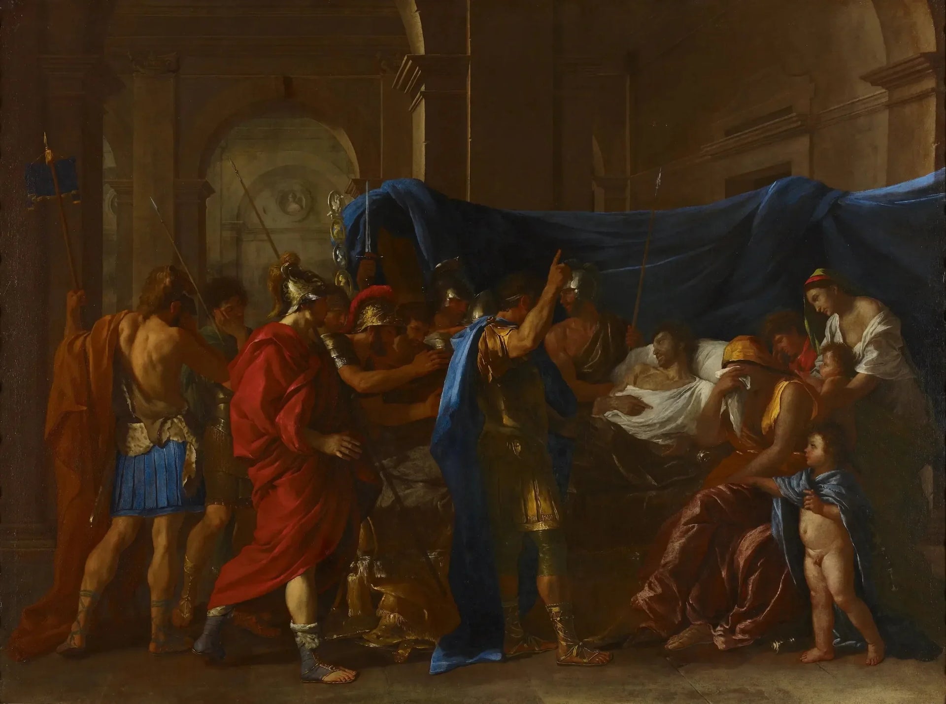 La Mort de Germanicus - Nicolas Poussin image 1 tableau peint à l’huile sur toile