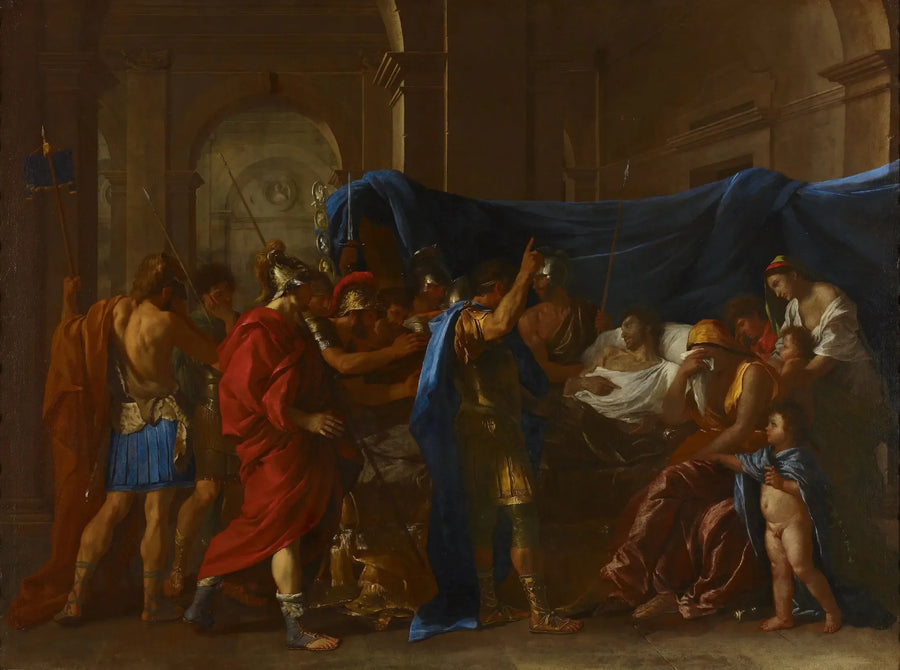 La Mort de Germanicus - Nicolas Poussin image 1 tableau peint à l’huile sur toile