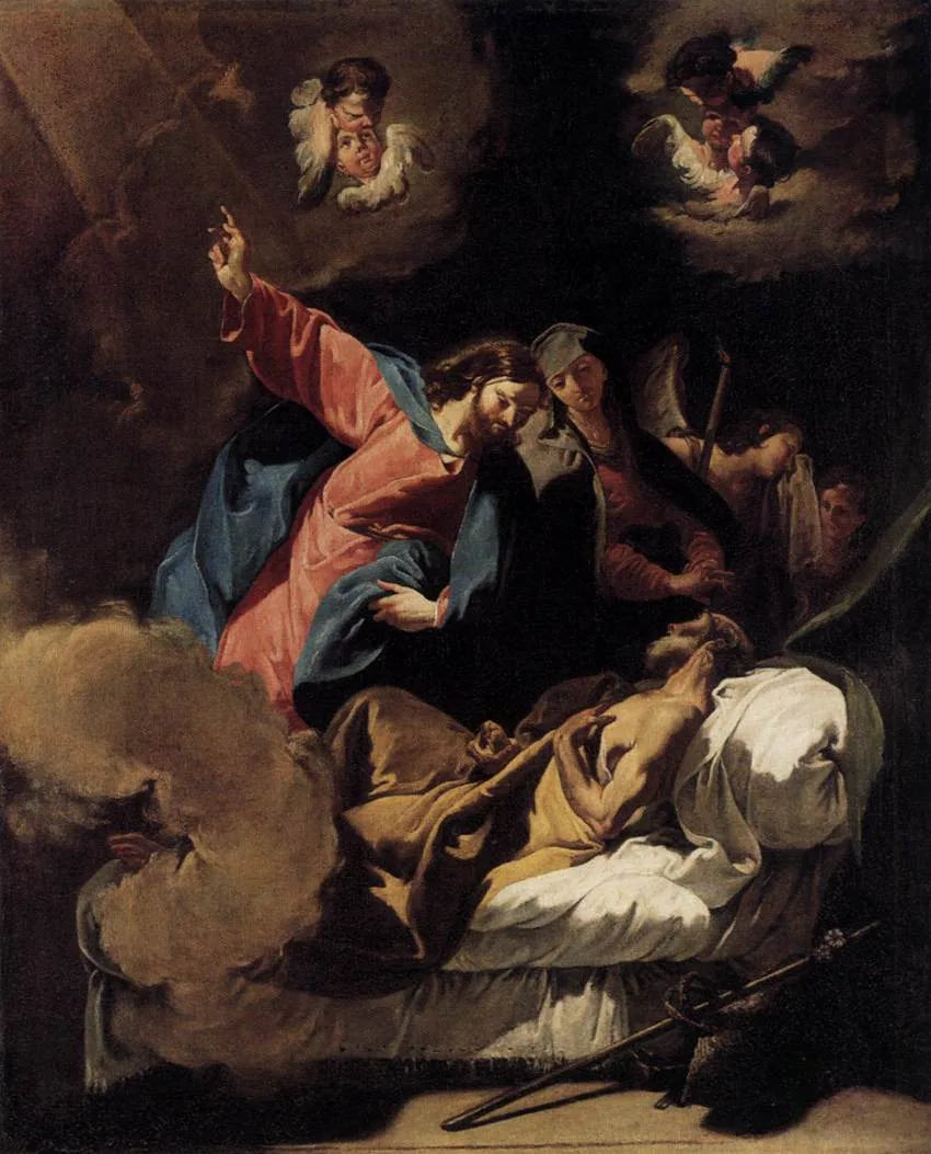 La mort de Joseph - Giovanni Battista Pittoni image 1 tableau peint à l’huile sur toile