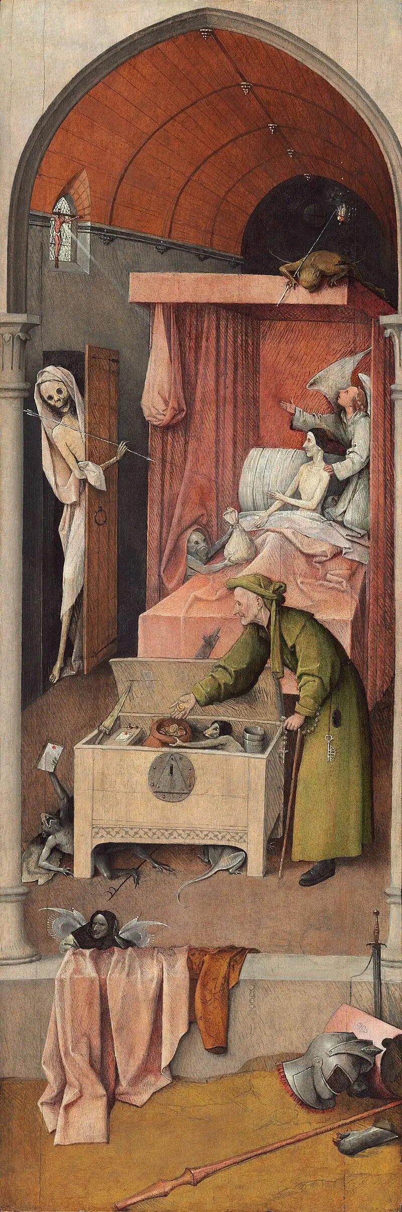 La Mort de l'avare - Hieronymus Bosch image 1 copie de tableau peinte à la main