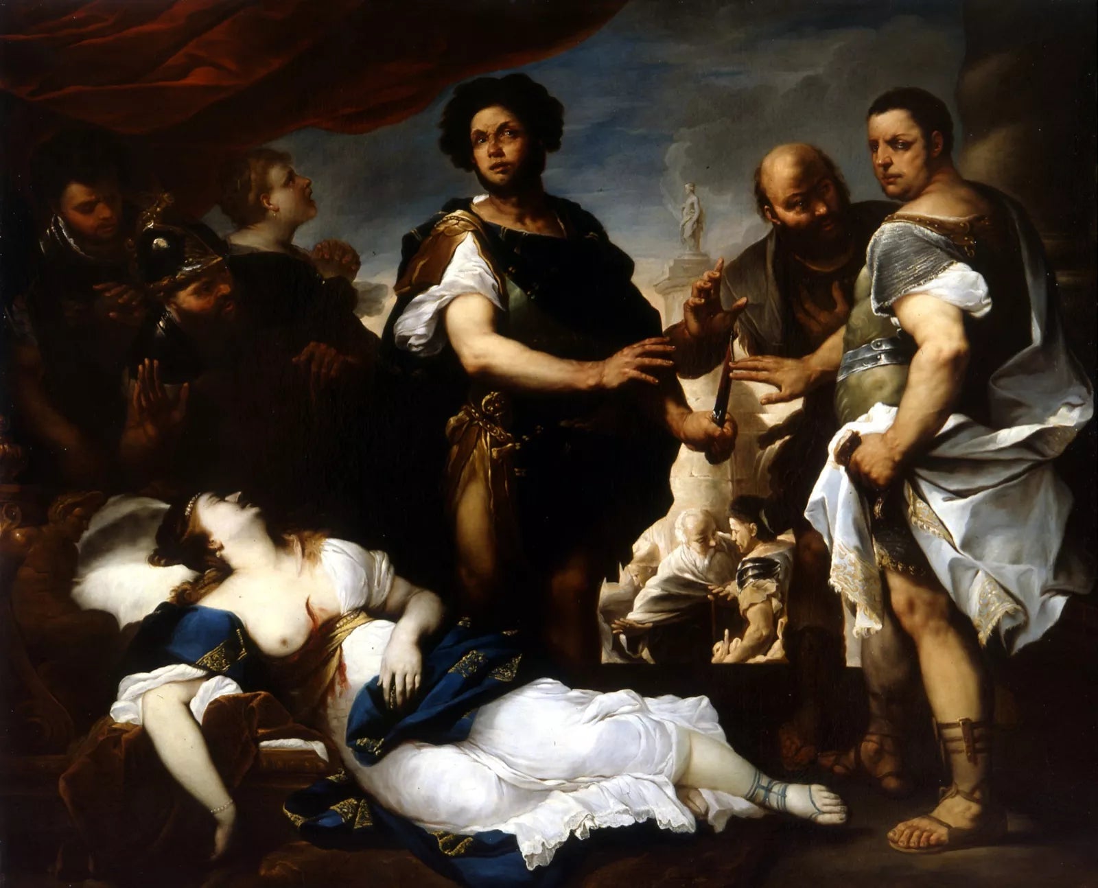 La Mort de Lucrèce - Luca Giordano image 1 reproduction artisanale de tableau