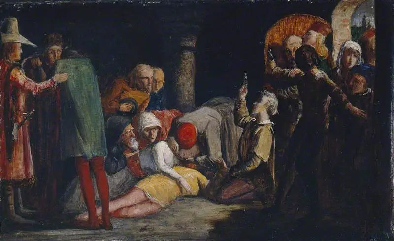 La mort de Roméo et Juliette - John Everett Millais image 1 tableau peint à l’huile sur toile