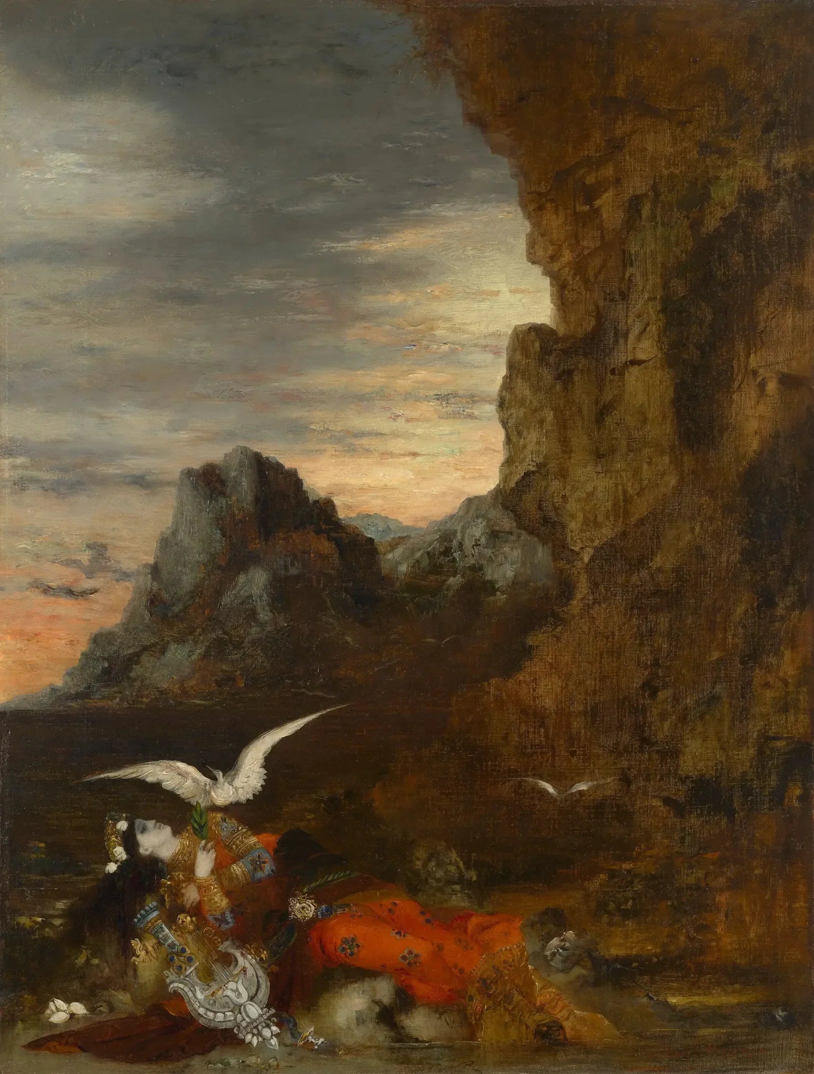 La mort de Sapho - Gustave Moreau image 1 reproduction de peinture à l’huile