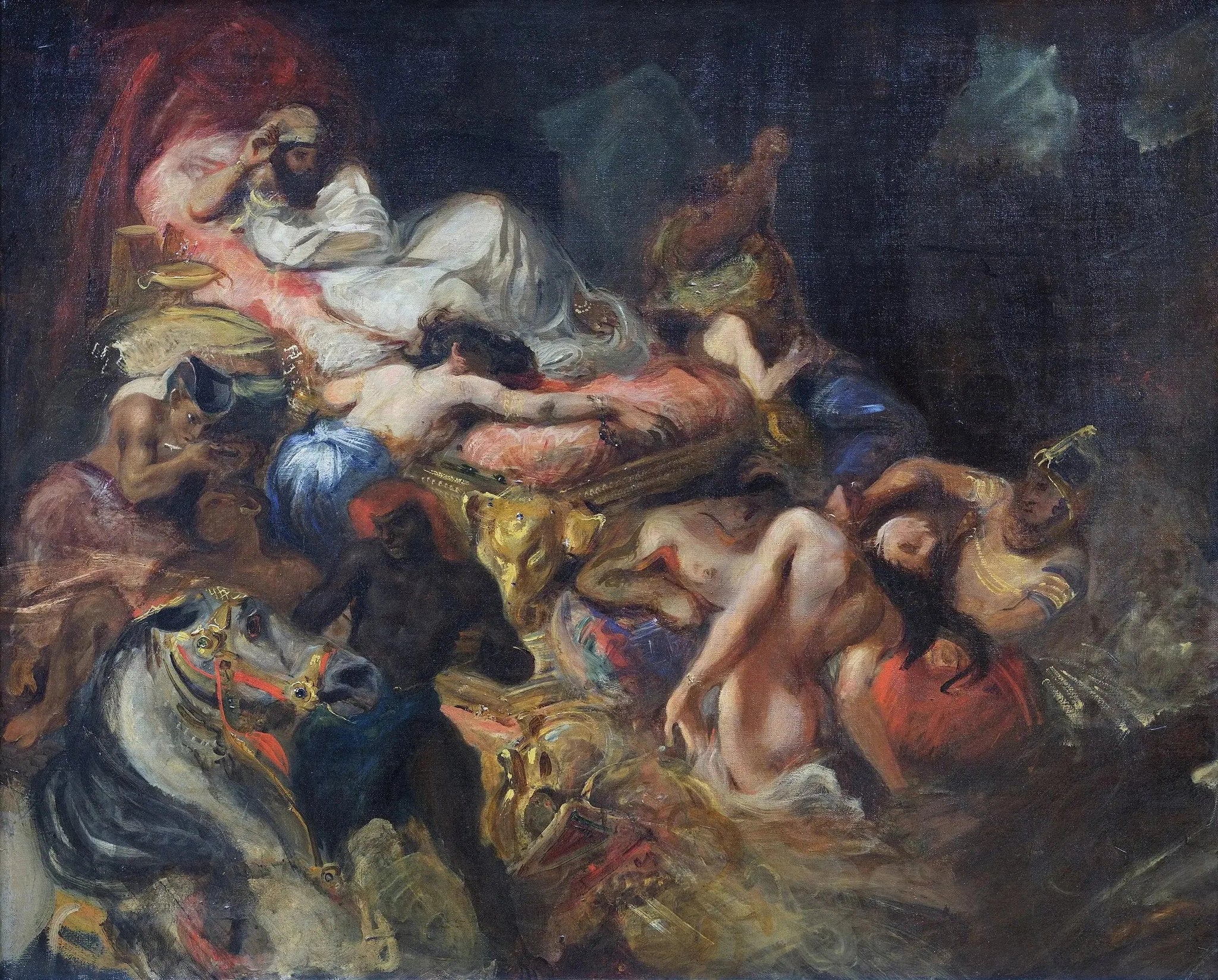 La Mort de Sardanapale, esquisse - Eugène Delacroix image 1 reproduction réalisée par Alpha Reproduction
