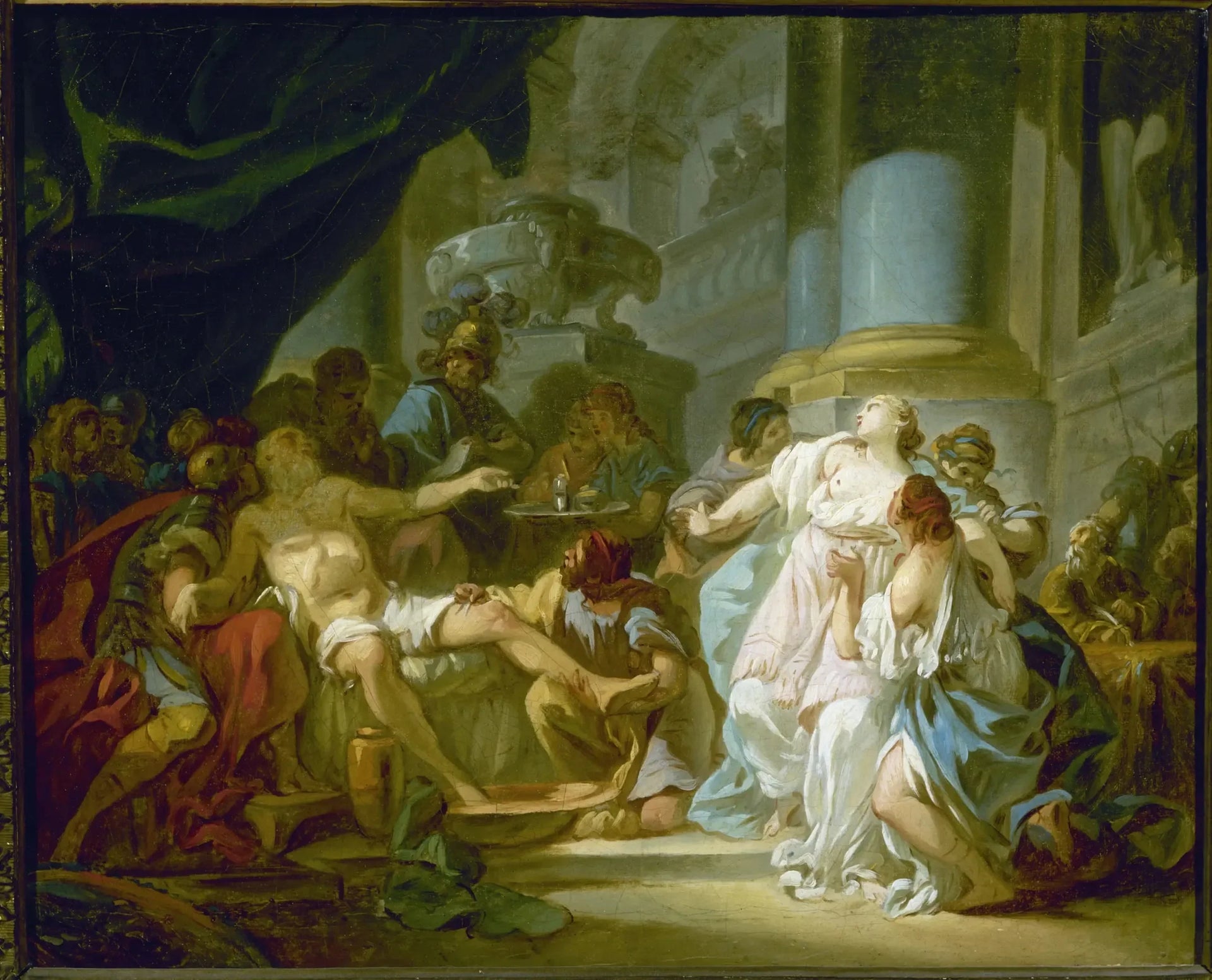 La Mort de Sénèque - Jacques-Louis David image 1 reproduction de peinture à l’huile