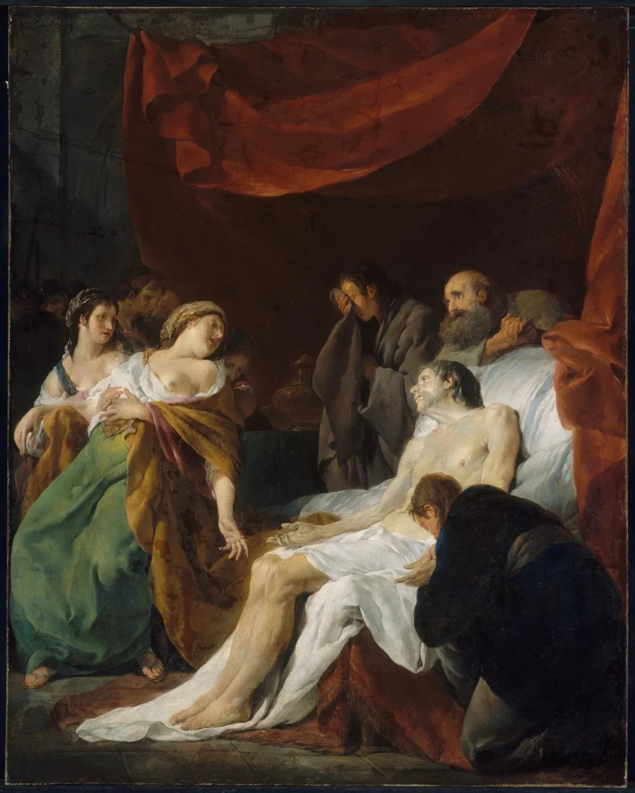 La Mort de Sénèque - Noël Hallé image 1 tableau peint à l’huile sur toile