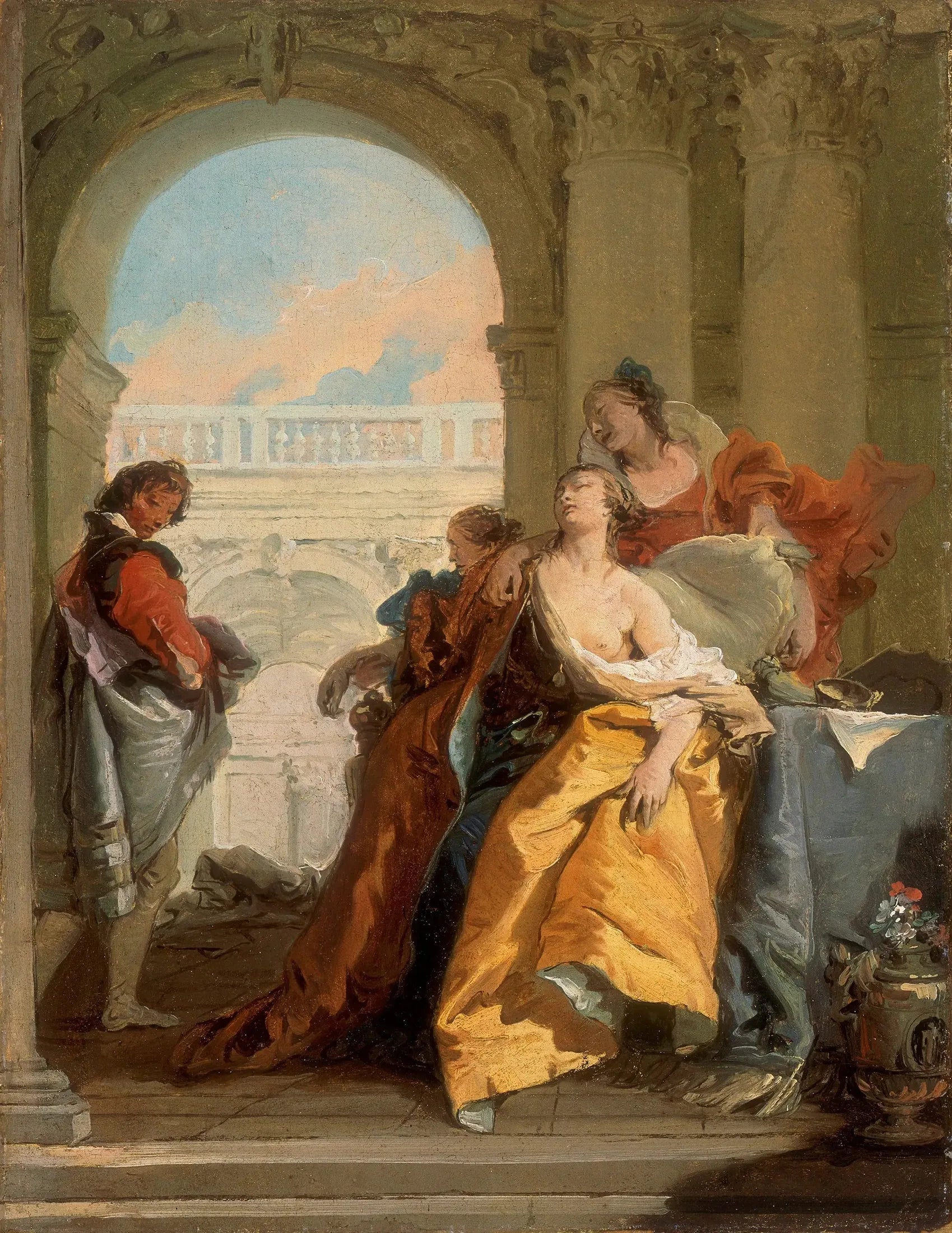 La mort de Sophonisbe - Giovanni Battista Tiepolo image 1 copie de tableau peinte à la main
