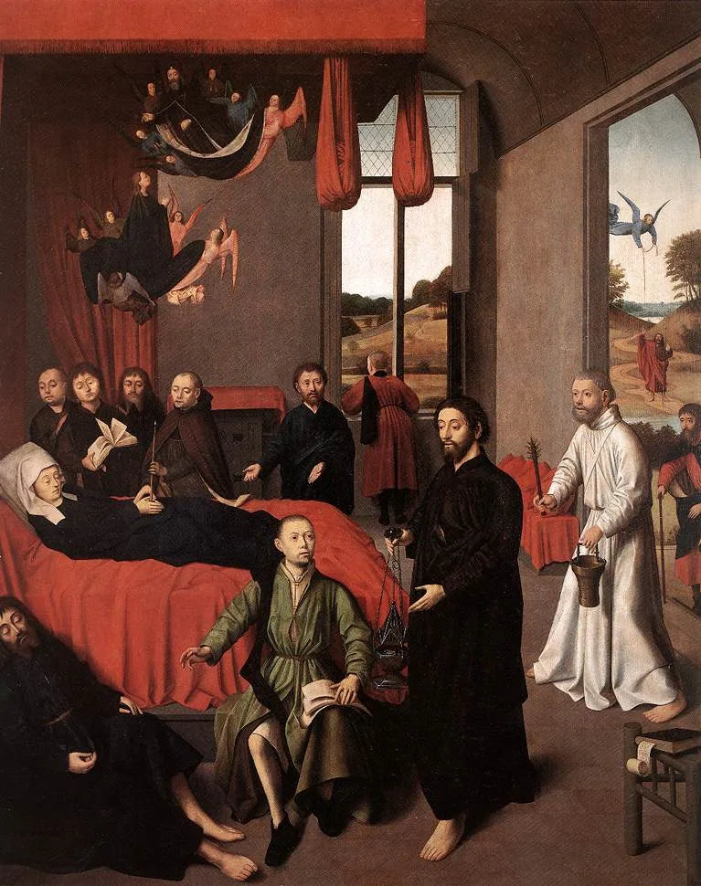 La Mort de la Vierge - Petrus Christus image 1 copie de tableau peinte à la main