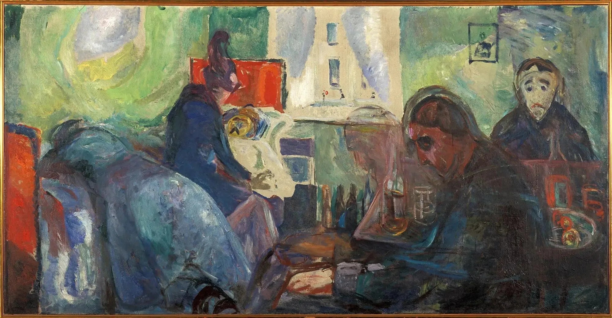 La Mort du Bohémien - Edvard Munch image 1 copie peinte à la main à l’huile