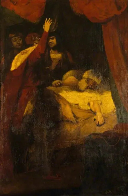 La mort du cardinal Beaufort (1377-1447) (extrait de Henri VI de William Shakespeare, partie II, acte III, scène iii) - Joshua Reynolds image 1 tableau peint à l’huile sur toile