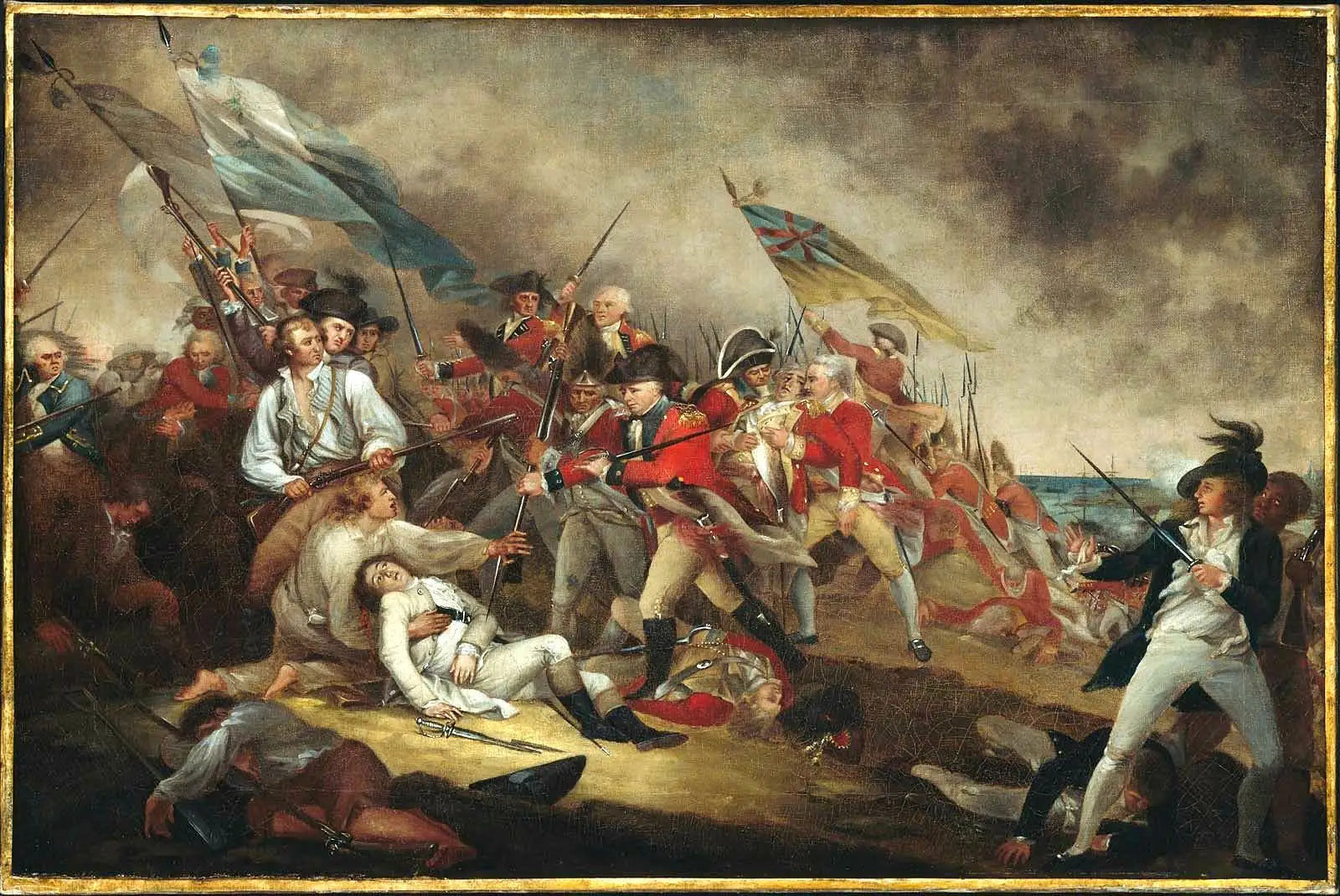 La mort du général Warren à la bataille de Bunker's Hill, le 17 juin 1775 - John Trumbull image 1 reproduction de peinture à l’huile