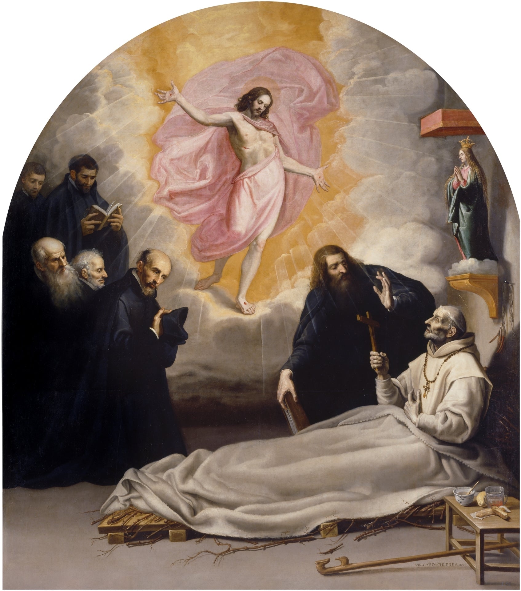 La mort du vénérable Odón de Novara - Vincenzo Carducci image 1 copie peinte à la main à l’huile