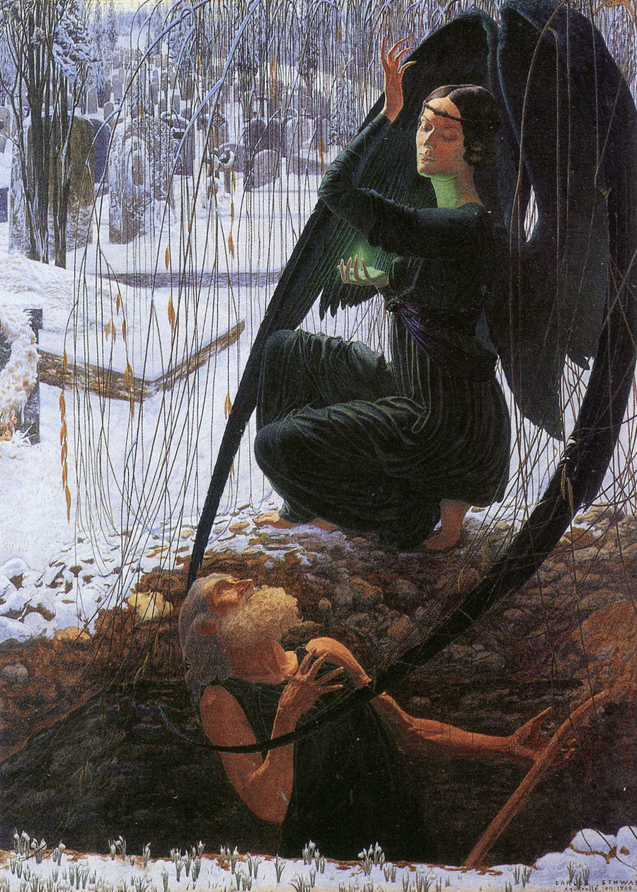 La Mort et le Fossoyeur - Carlos Schwabe