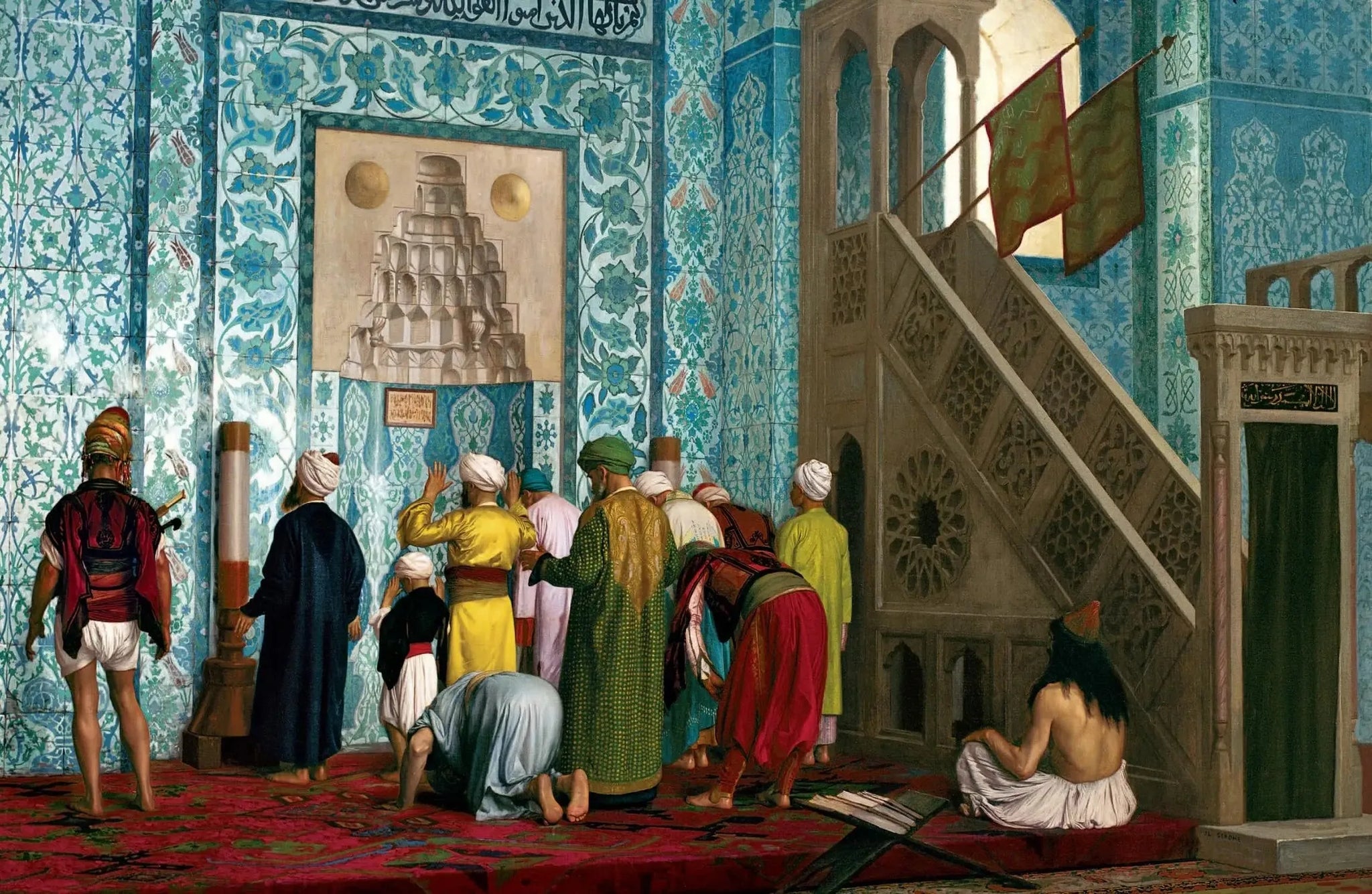 La mosquée bleue - Jean-Léon Gérôme image 1 reproduction artisanale de tableau